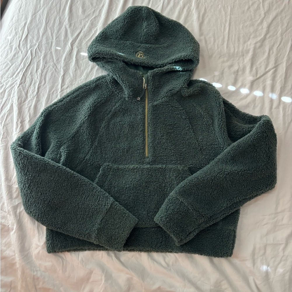 lululemon Sherpa Scuba Hooded Pullover - Green / gold
